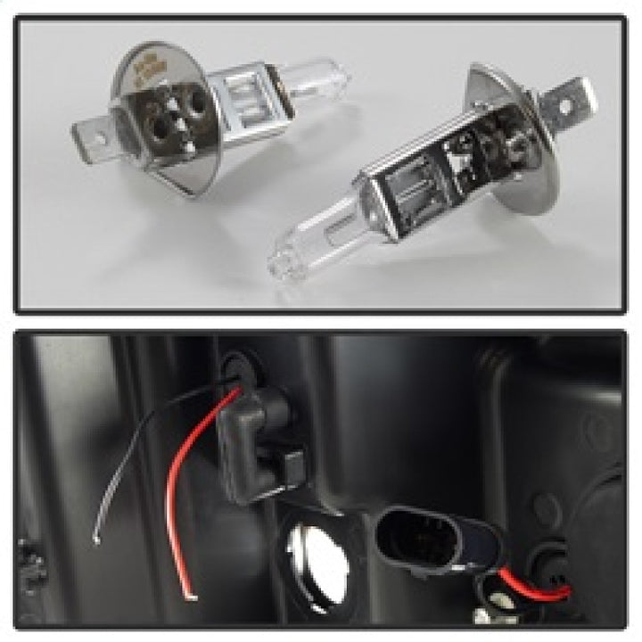 Spyder Chevy Silverado 1500 07-13 Version 3 Projector Headlights - Black PRO-YD-CS07V3-LBDRL-BK - Bull Strap