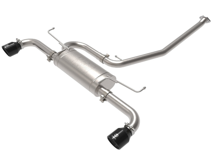 aFe POWER Takeda 19-21 Toyota RAV4 L4-2.5L 304SS CB Exhaust w/ Black Tips - Bull Strap