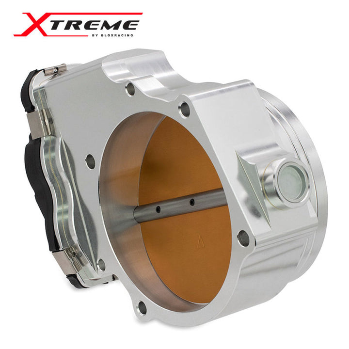 BLOX Racing 2015+ Dodge Hellcat / Jeep Trackhawk 6.2L 105mm Electronic Billet Throttle Body - Silver - Bull Strap