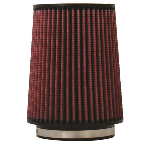 Injen High Performance Air Filter - 5 Black Filter 6 1/2 Base / 8 Tall / 5 1/2 Top - Bull Strap