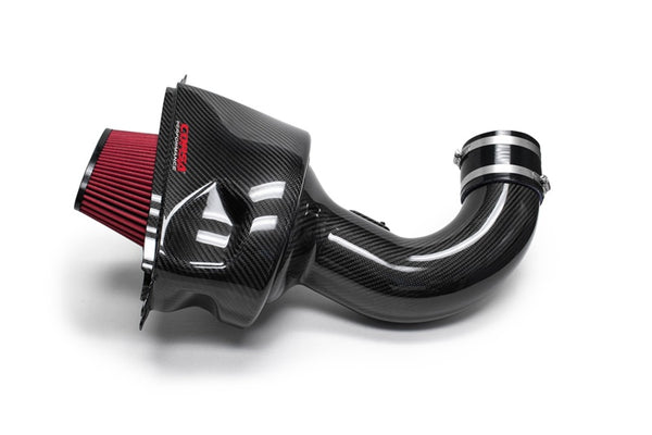 Corsa 14-19 Chevrolet Corvette C7 6.2L V8 Carbon Fiber Air Intake w/ DryTech Filter (Not Fit Z06ZR1) - Bull Strap
