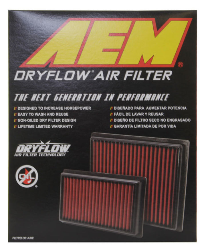 AEM 2019 Chevrolet Silverado 1500 V8-5.3L F/I DryFlow Air Filter - Bull Strap