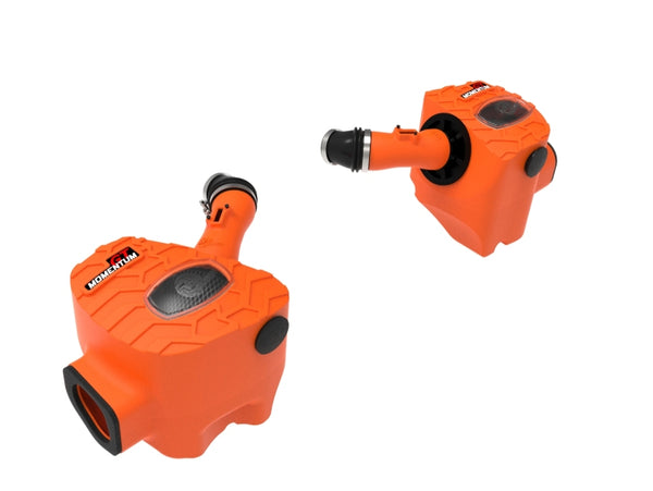 aFe 2022 Toyota Tundra V6-3.5L (tt) Momentum GT Cold Air Intake System w/ Pro 5R Filter - Orange - Bull Strap