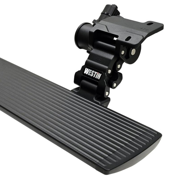 Westin 2024 Toyota Tacoma Double Cab Pro-E Electric Running Boards - Textured Black - Bull Strap