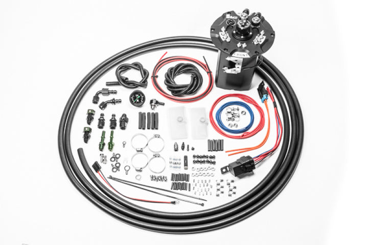 Radium Nissan 350Z/G35/G37/Q50 Fuel Hanger Surge Tank (Pumps Not Included) Walbro GSS342/AEM 50-1200 - Bull Strap