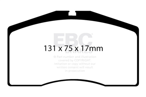 EBC 93-95 Porsche 911 (964) 3.6 Turbo Redstuff Front Brake Pads - Bull Strap
