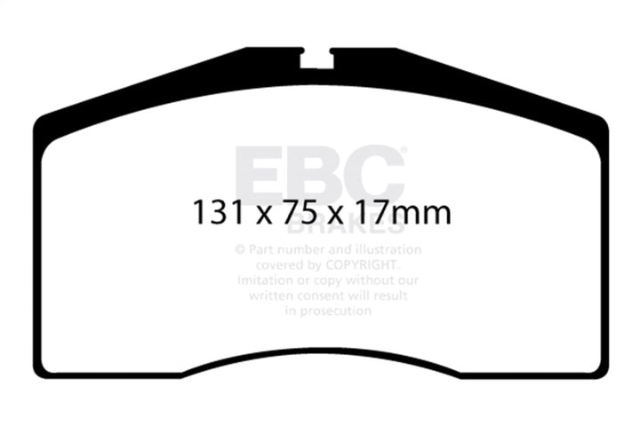 EBC 93-95 Porsche 911 (964) 3.6 Turbo Redstuff Front Brake Pads - Bull Strap