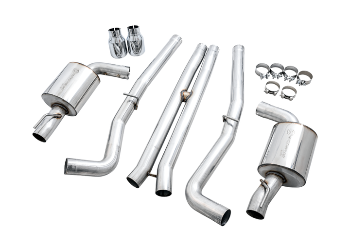 AWE Tuning 2015+ Dodge Charger 6.4L/6.2L SC Non-Resonated Touring Edition Exhaust - Silver Tips - Bull Strap