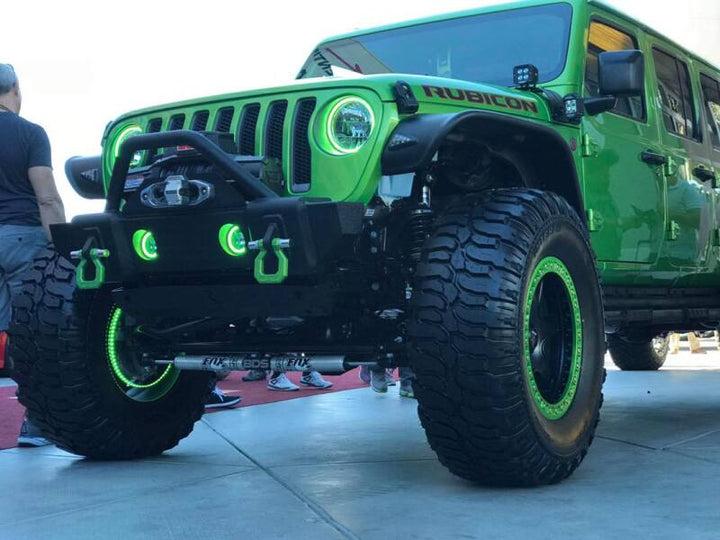 Oracle Jeep Wrangler JL/Gladiator JT LED Surface Mount Fog Light Halo Kit - Amber - Bull Strap