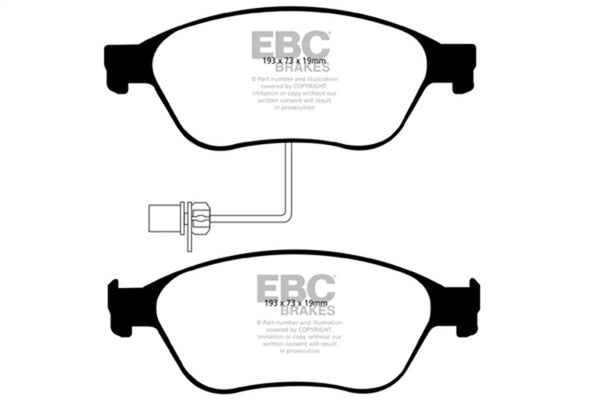 EBC 03-10 Audi A8 Quattro 4.2 Redstuff Front Brake Pads - Bull Strap