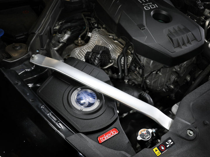 aFe 18-21 Kia Stinger L4 2.0L Takeda Momentum Cold Air Intake System w/ Pro 5R Filter - Bull Strap