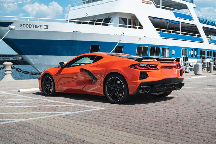 Corsa 2020-25 Corvette C8 3in Xtreme Cat-Back Exhaust 4.5in Black Quad Tips - Deletes stock AFMValve - Bull Strap