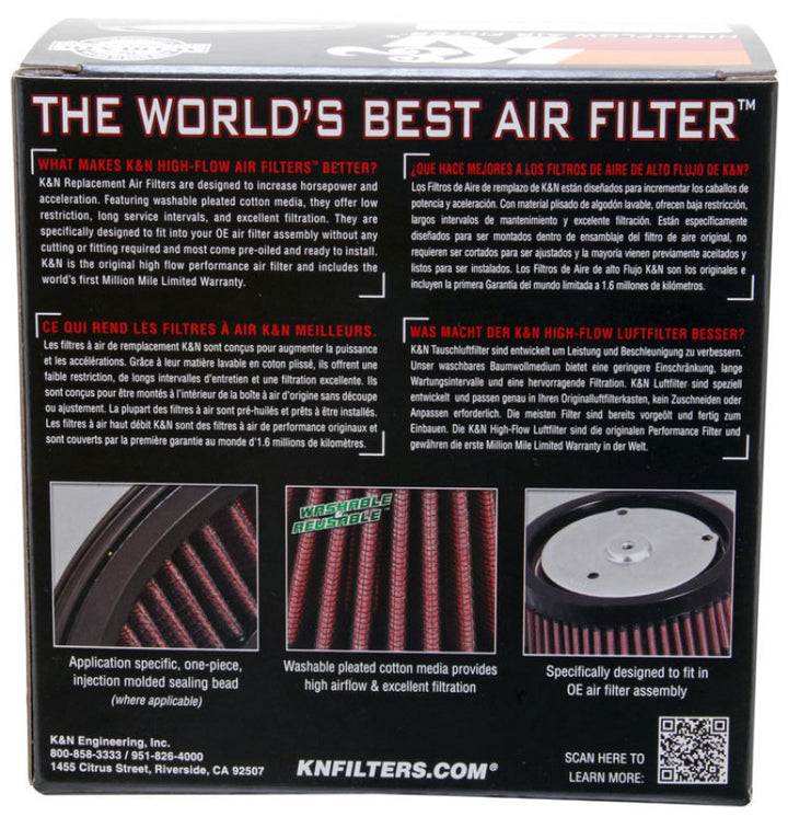 K&N Custom Air Filter Round 5-3/8in OD x 4in ID x 2in H - Bull Strap
