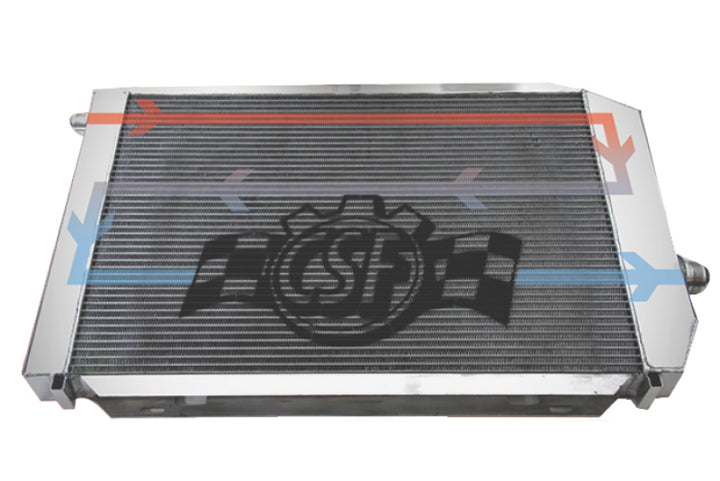 CSF Universal Triple Pass Dual Core Radiator w/AN Fittings - Bull Strap