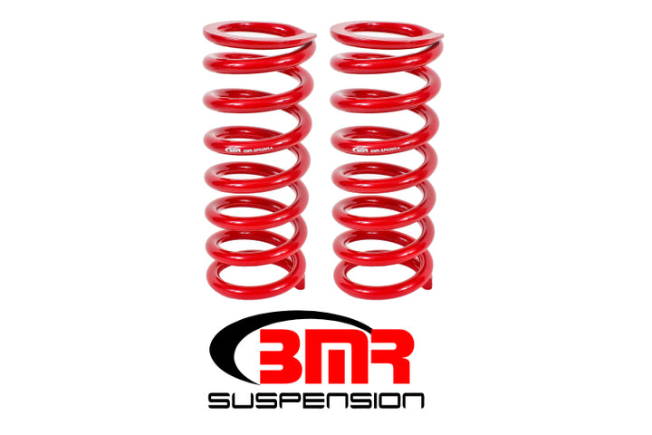BMR 79-04 Fox Mustang Front Lowering Springs - Red - Bull Strap