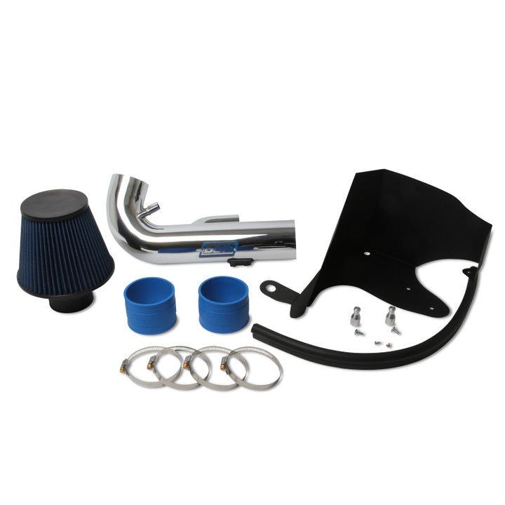 BBK 11-14 Mustang 5.0 GT Boss 302 Cold Air Intake Kit - Chrome Finish - Bull Strap