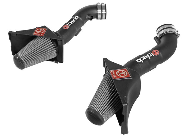 aFe Takeda Stage-2 Intake System Pro Dry S Infiniti Q50 14-15 V6-3.7L - Bull Strap