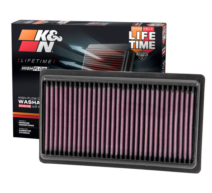 K&N Replacement Panel Air Filter for 2014-2015 Infiniti Q50 3.5L/3.7L V6 (2 Required) - Bull Strap