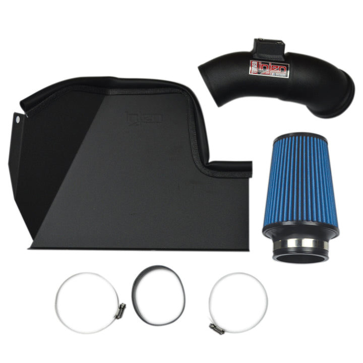 Injen 16-19 BMW 340i/340i GT 3.0L Turbo Wrinkle Black Cold Air Intake - Bull Strap