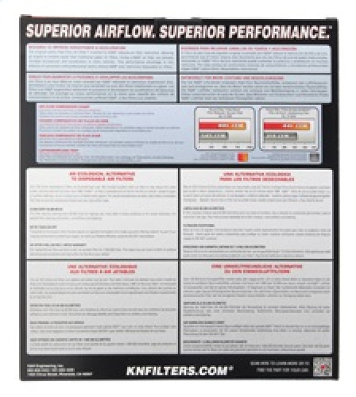 K&N 2016 Nissan Titan XD V8-5.0L Replacement Drop In Air Filter - Bull Strap