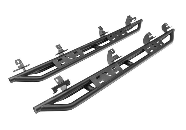 Rampage 20-22 Jeep Gladiator SRS Sidebar Rock Crawler Steps - Black - Bull Strap