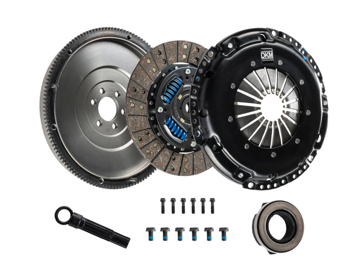 DKM Clutch VW GLI 1.8T 6-Spd Sprung Organic MB Clutch Kit w/Steel Flywheel (440 ft/lbs Torque) - Bull Strap