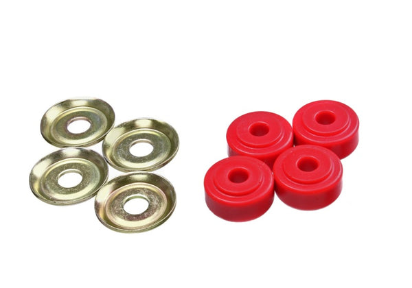 Energy Suspension Red Shock Tower Bushing Set 7/8in Nipple 3/8in ID 1-1/4in OD - Bull Strap