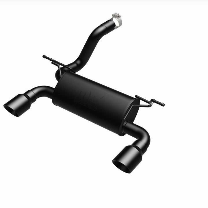 MagnaFlow 2018+ Jeep Wrangler 3.6L Dual Black Tip Axle-Back Exhaust - Bull Strap