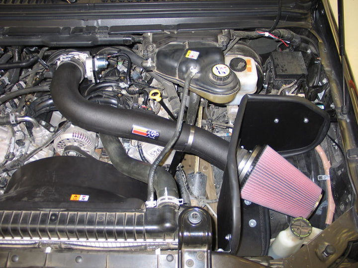 K&N 05-06 Ford F250 V8-5.4L Performance Intake Kit - Bull Strap