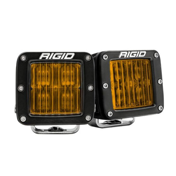 Rigid Industries D-Series PRO SAE Fog Yellow Pair - Bull Strap