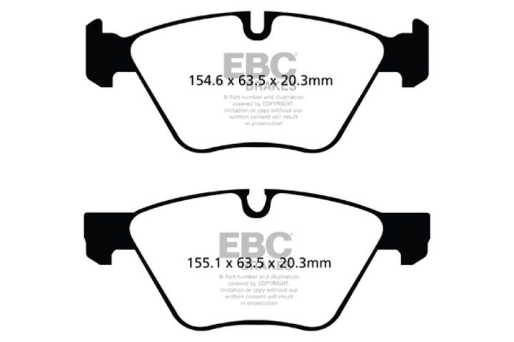 EBC 09+ BMW Z4 3.0 (E89) Redstuff Front Brake Pads - Bull Strap