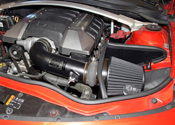 K&N 10-13 Chevy Camaro 6.2L V8 Black Performance Intake Kit - Bull Strap