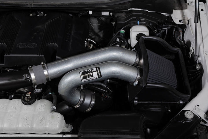 K&N 15-23 Ford F-150 (Incl. Raptor) 2.7L/3.5L V6 Performance Air Intake System - Bull Strap