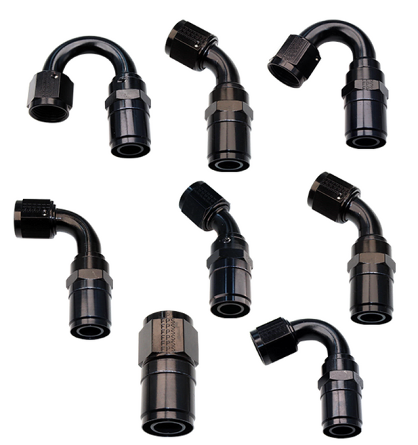 Fragola -4AN Race-Rite Crimp-On Hose End 90 Degree - Bull Strap