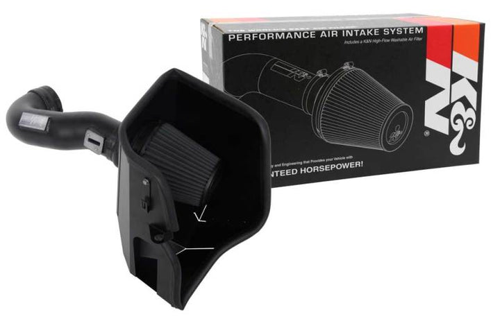 K&N 2019 Chevrolet Silverado 1500 5.3L V8 Black Performance Intake Kit - Bull Strap