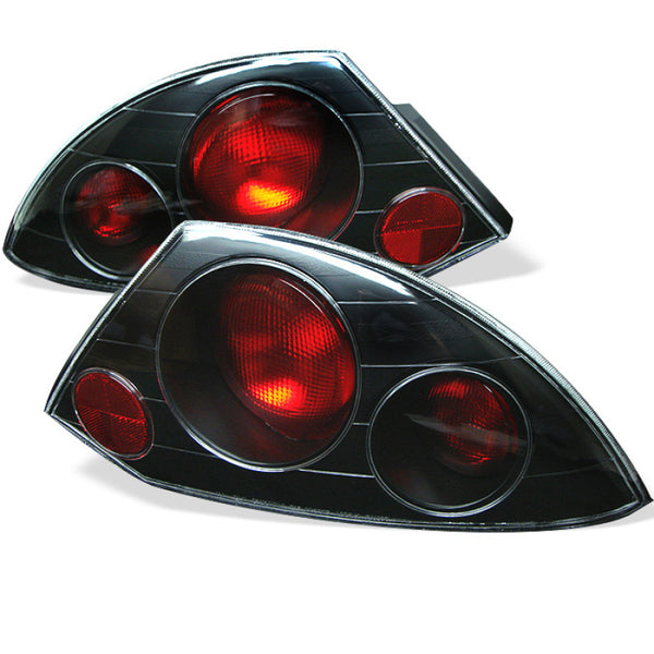 Spyder Mitsubishi Eclipse 00-02 Euro Style Tail Lights Black ALT-YD-ME00-BK - Bull Strap