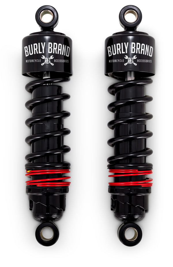 Burly Brand XL Slammer Shocks - Black - Bull Strap