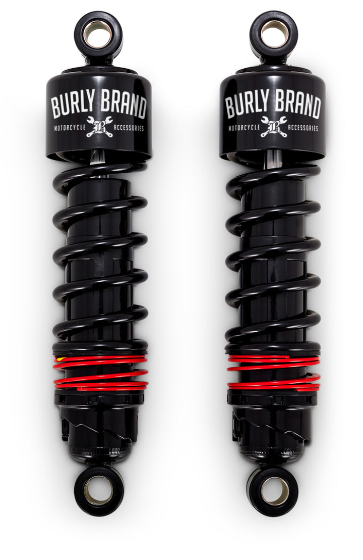 Burly Brand XL Slammer Shocks - Black - Bull Strap