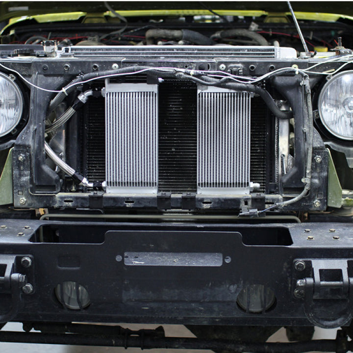 Mishimoto Transmission Cooler Kit for 2007-2011 Jeep Wrangler JK 3.8L 42RLE - Black - Bull Strap