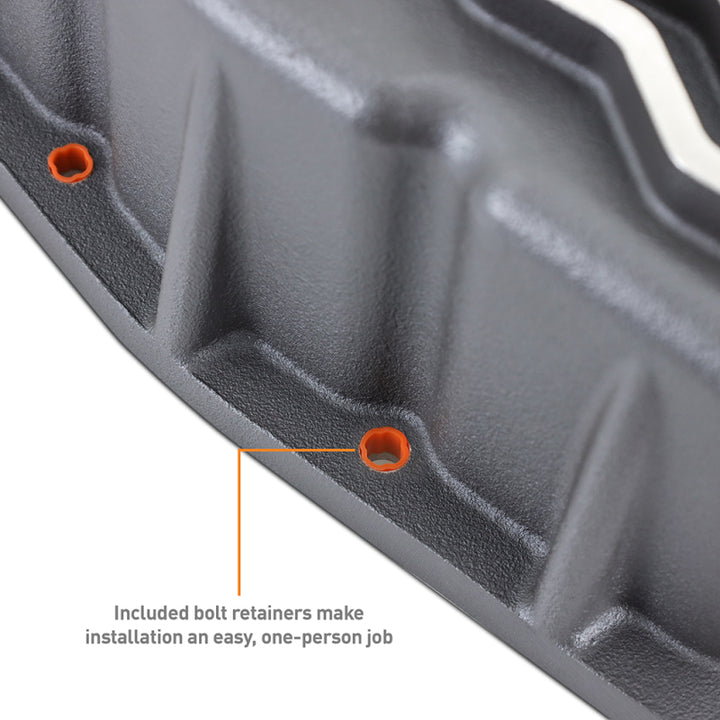 Mishimoto 2007.5 + Ram 6.7L Cummins 68RFE Transmission Pan - Cast - GR - Bull Strap