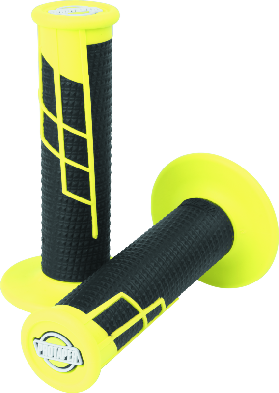 ProTaper Clamp-On 1/2 Waffle Grip - Neon Yellow/Black - Bull Strap
