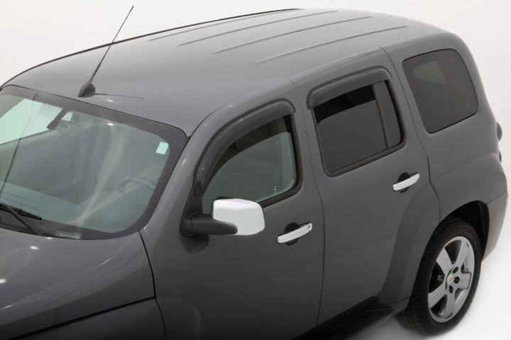 AVS 06-11 Chevy HHR Ventvisor Outside Mount Window Deflectors 4pc - Smoke - Bull Strap