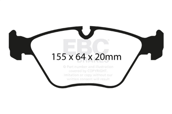 EBC 04-06 BMW X3 2.5 (E83) Redstuff Front Brake Pads - Bull Strap