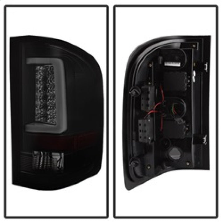 Spyder 07-13 Silverado (Will Not Work w/2010 921 Bulb)V3 Tail Lights Blk Smk ALT-YD-CS07V3-LBLED-BSM - Bull Strap
