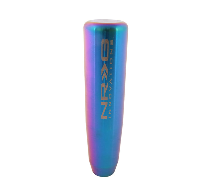 NRG Universal Short Shifter Knob - 5in. Length / Heavy Weight 1.27Lbs. - Multi Color/Neochrome - Bull Strap