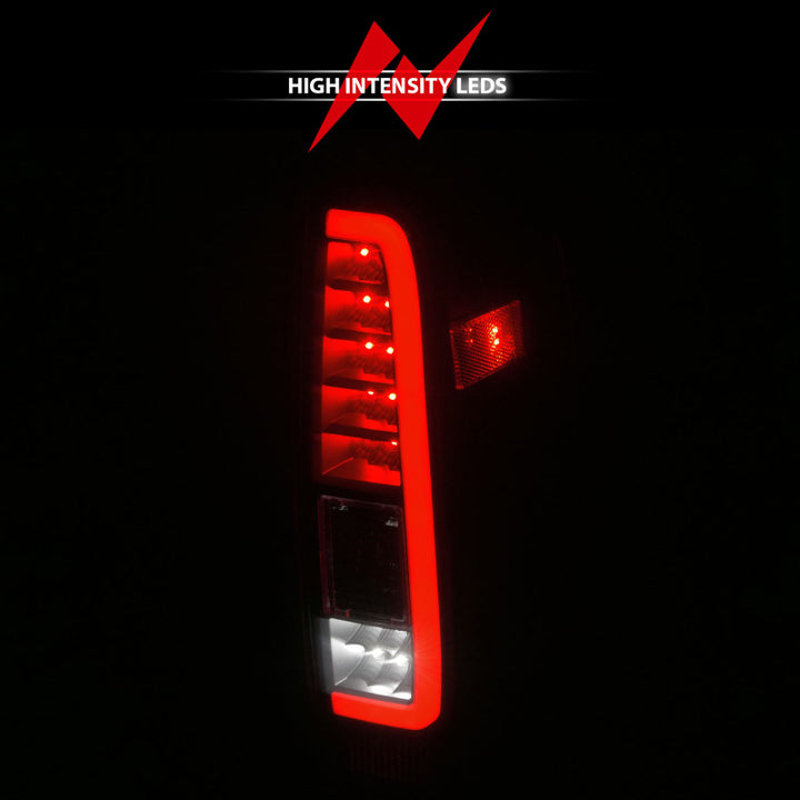 ANZO 2005-2021 Nissan Frontier LED Taillights Black Housing/Smoke Lens - Bull Strap