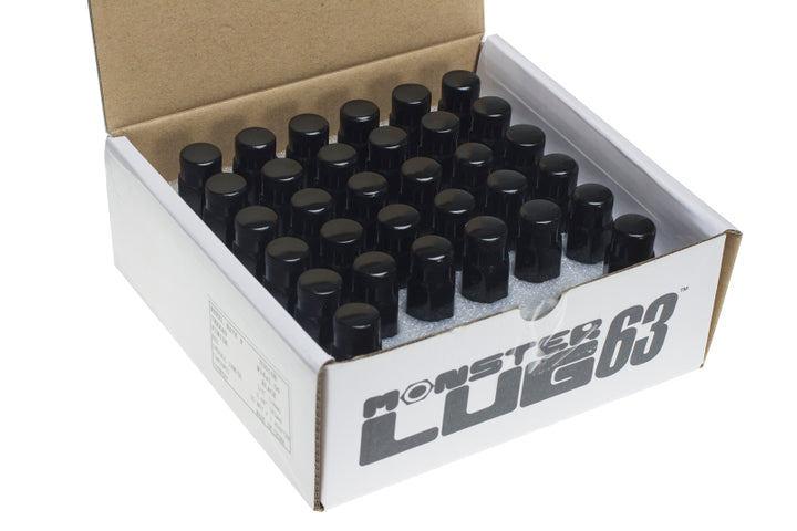 Wheel Mate Muteki HR38 Open End Lug Nuts 12x1.25 Black Chrome / Yellow Ring - Bull Strap