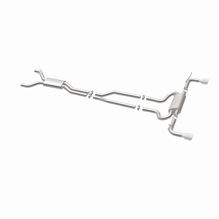 MagnaFlow 07 Audi Q7 V8 4.2L Dual Split Rear Exit Stainless Cat-Back Perf Exhaust - Bull Strap