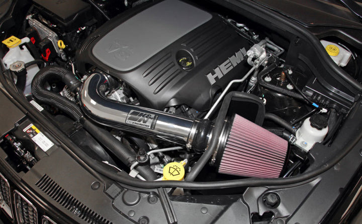 K&N 11 Jeep Grand Cherokee 5.7L V8 / 11 Dodge Durango 5.7L V8 High Flow Performance Intake Kit - Bull Strap