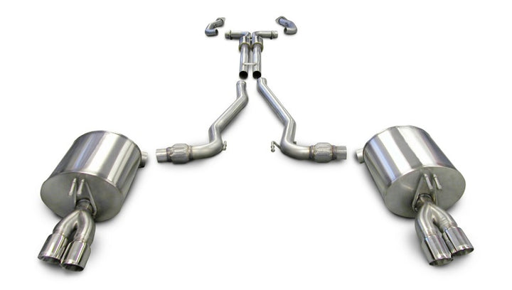 Corsa 2008-2009 Pontiac G8 GXP 6.0L V8 Polished Sport Cat-Back + XO Exhaust - Bull Strap